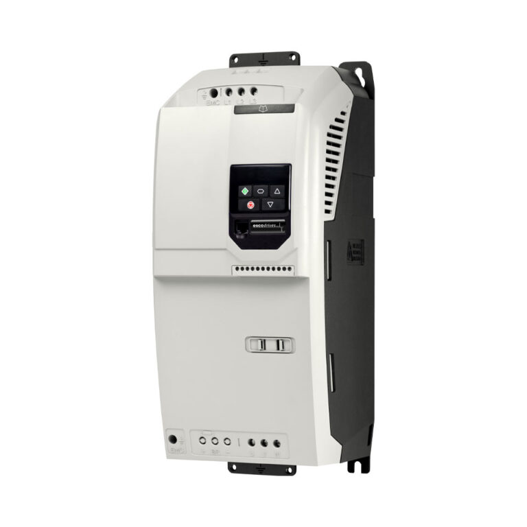 escodrives Frequenzumrichter der S3-Serie mit integriertem Bedienfeld und kompakter Bauweise für industrielle Motorsteuerungen.