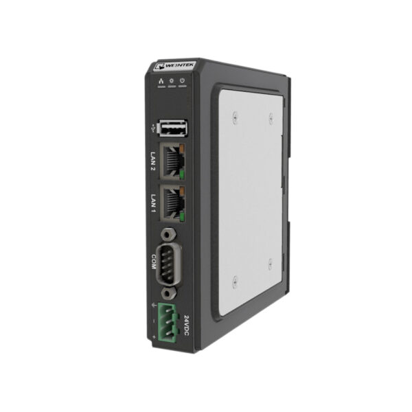 Das Foto zeigt das Weintek cMT-SVRX-822 Headless HMI mit Kunststoffgehäuse und lüfterlosem Design