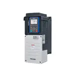 Toshiba VF-AS3 Frequenzumrichter, Modell VFAS3-4055PC oder VFAS3-4075PC, Breite 155 mm, Höhe 392 mm, Tiefe 231 mm, Gewicht ca. 7,7 kg, mit grafischem Bedienfeld für industrielle Motorsteuerung.