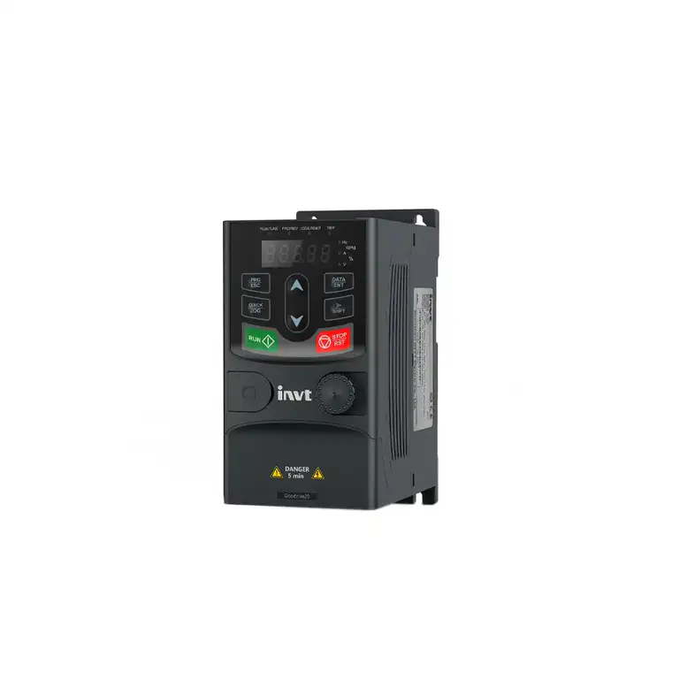 INVT GD20-0R7G-S2-EU Frequenzumrichter mit digitalem Bedienfeld und Einstellregler