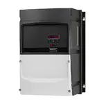 Frequenzumrichter escodrives EDS3-4150PL-66N1 ohne Hauptschalter und externe Bedienelemente, Frontansicht mit digitalem LED-Display und Tastenfeld.