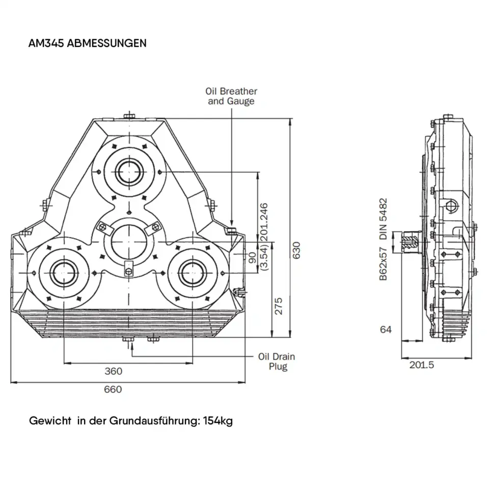 Twin Disc Am345 Abmessungen